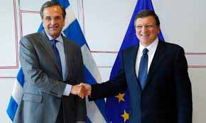 Συνάντηση του προέδρουτης ΕΕ José Manuel Barroso με τον Έλληνα πρωθυπουργό