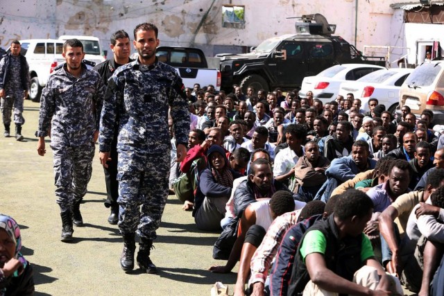 Libya detains more alleged migrants as EU mulls military operation to stem flow of people to Europe