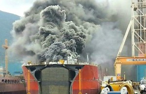 dsme_shipyard_fire