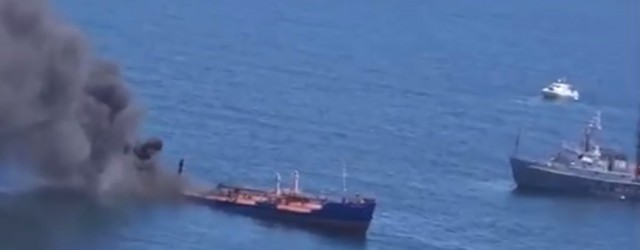 Φωτιά σε ρωσικό δεξαμενόπλοιο στην Κασπία