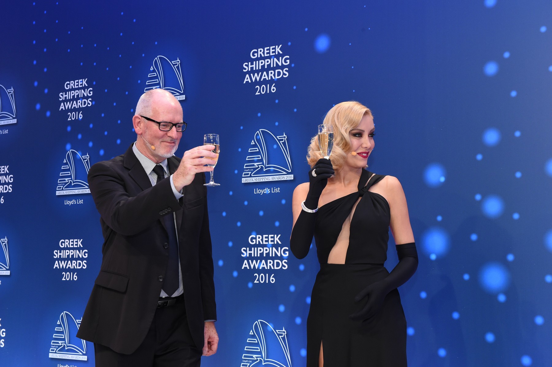 Co-hosts for the 2016 Greek Shipping Awards were Nigel Lowry and Andriana Paraskevopoulou.