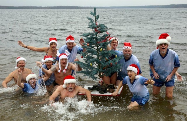 Christmas swimming