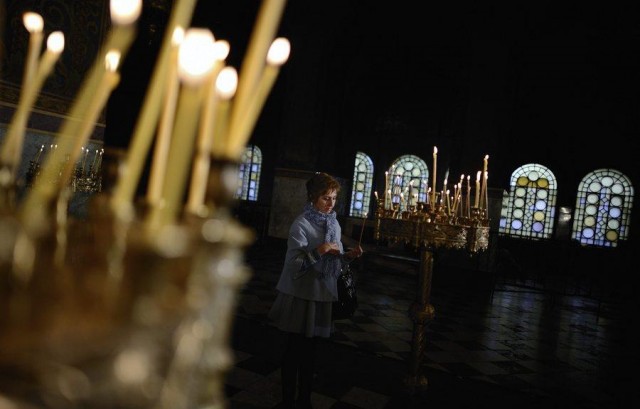 Christmas Holy mass at St Alexander Nevsky Cathedral in Sofia