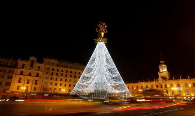 Christmas decoration in Tbilisi