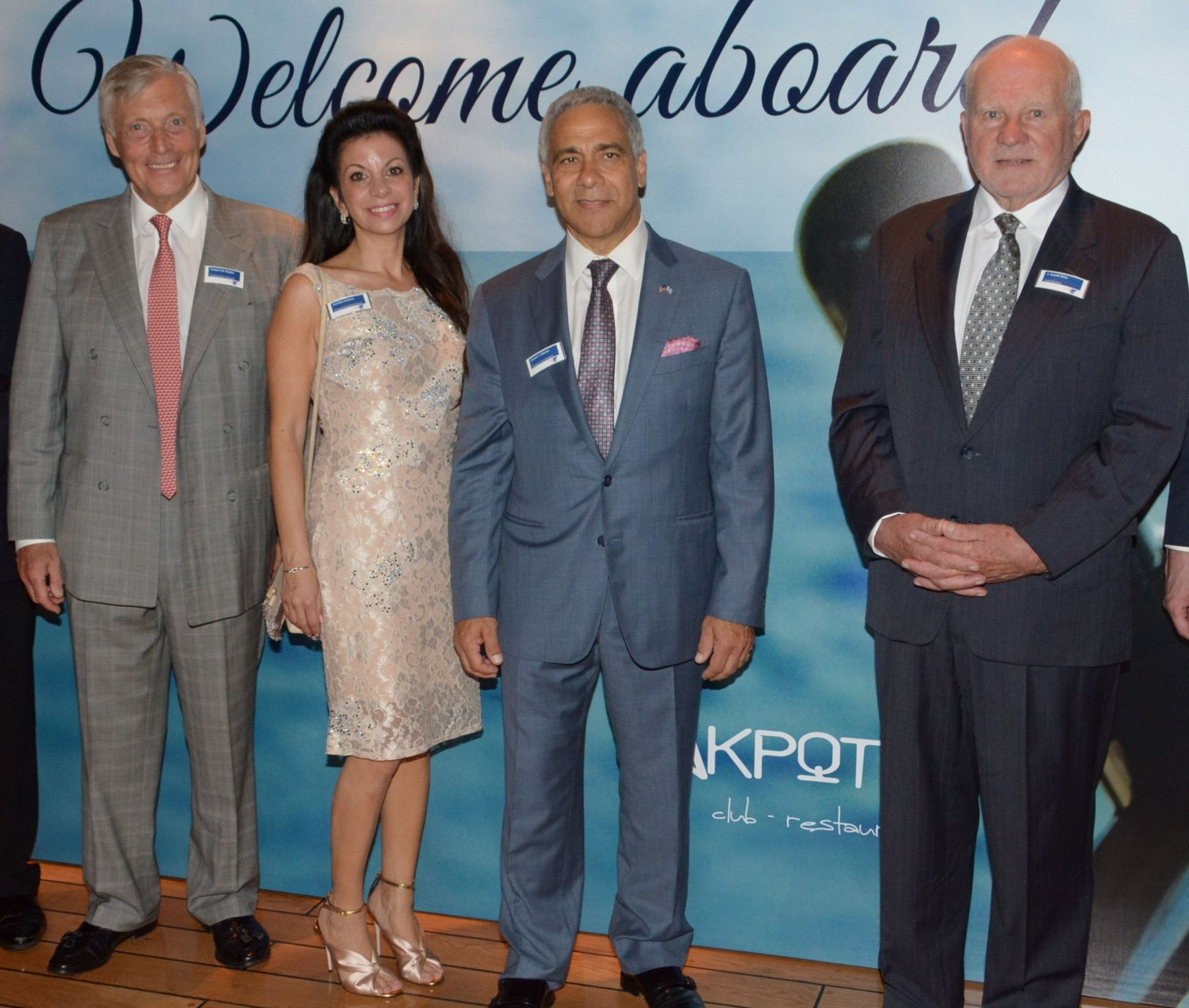 Joseph E.M. Hughes (Chairman & CEO, SCB Inc.), Dorothea G. Ioannou (Senior Vice President, Global Business Development Director, SCB Inc.), Vincent J. Solarino (President & COO, SCB Inc.), J. Arnold Witte (Donjon Marine Co., Inc., Board Chairman of the American P&I Club)