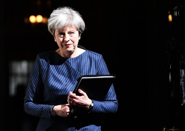 British Prime Minister Theresa May announces snap general election