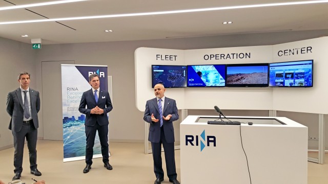 (A-Δ) Ο κ. Alessandro Pescetto, Head of Marine Innovation Sector, RINA, o Paolo Moretti, Marine Strategic Development, Executive Vice President, Rina και ο κ. Σπυρίδων A. Ζολώτας, Marine Greece & Black Sea Area Director, Rina.