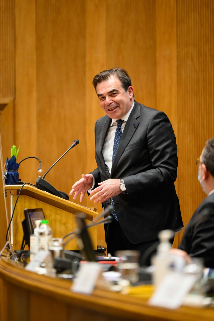 O Αντιπρόεδρος της Ευρωπαϊκής Επιτροπής για την Προώθηση του Ευρωπαϊκού Τρόπου Ζωής κ. Μαργαρίτης Σχοινάς