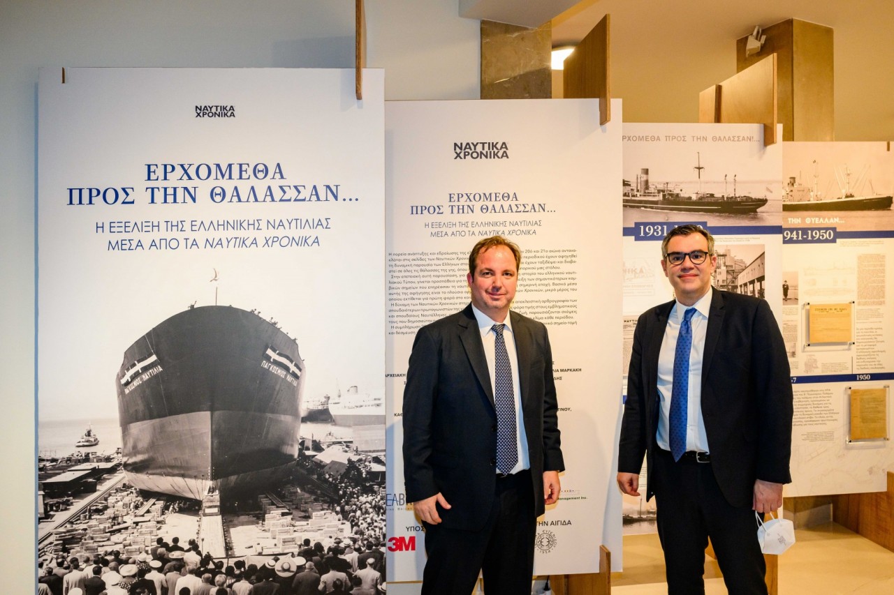 (Α-Δ): Ο κ. Άγγελος Τυρογαλάς (Contships) με τον κ. Ηλία Μπίσια
