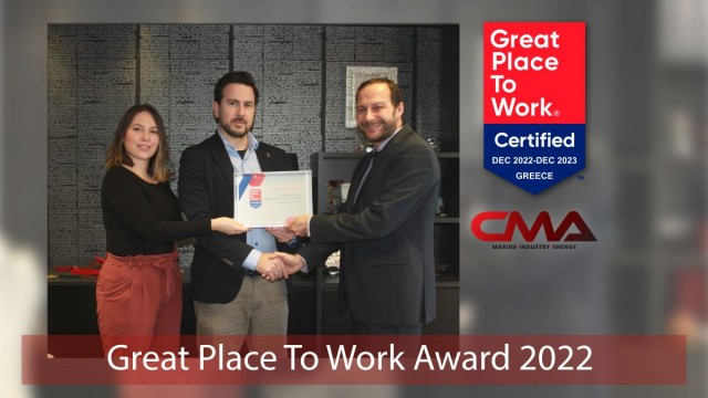 CMA D. ARGOUDELIS & CO S.A. receives Great Place to Work® certification!