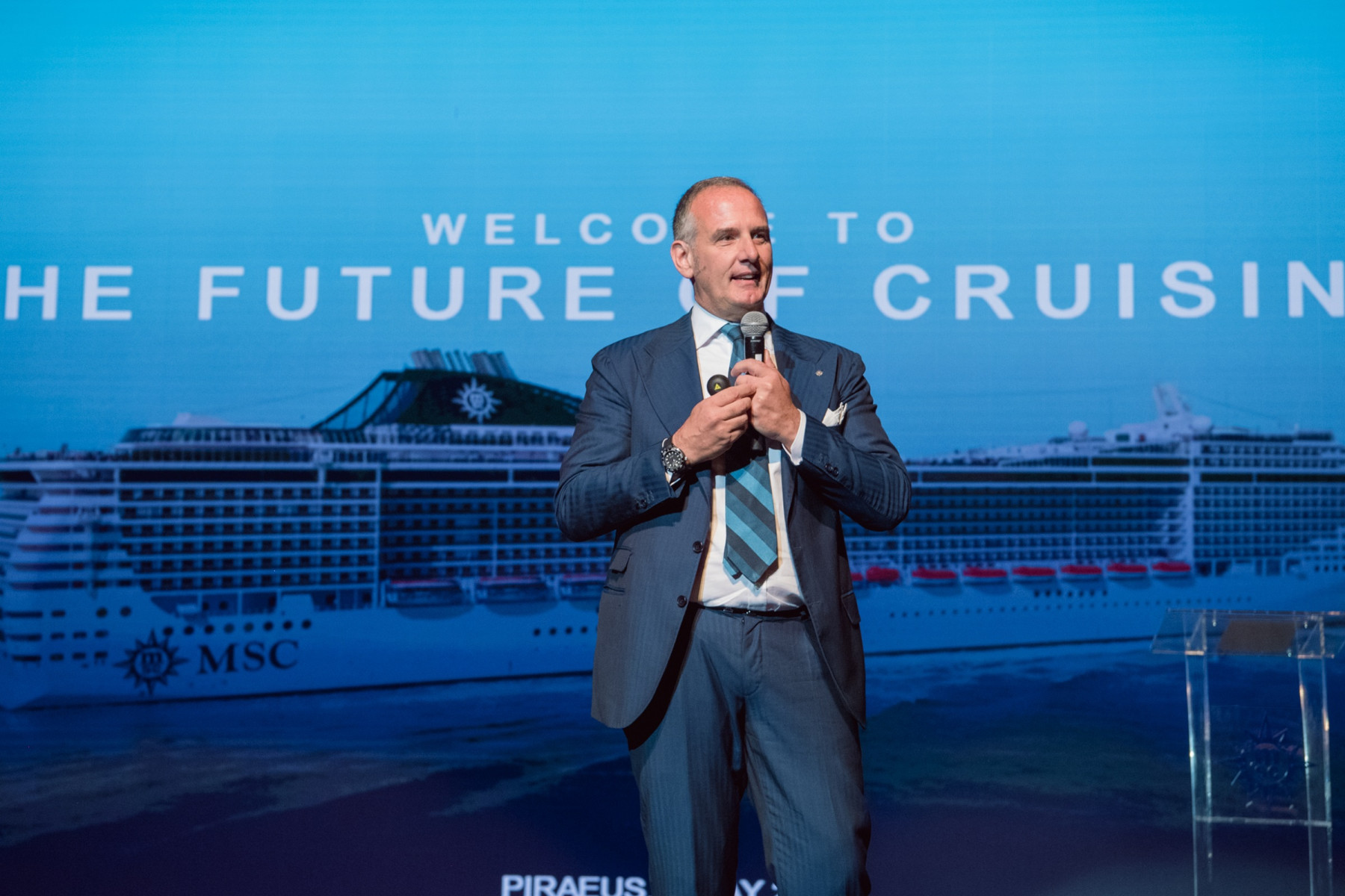 Ο κ. Angelo Capurro, Εκτελεστικός Διευθυντής της MSC Cruises