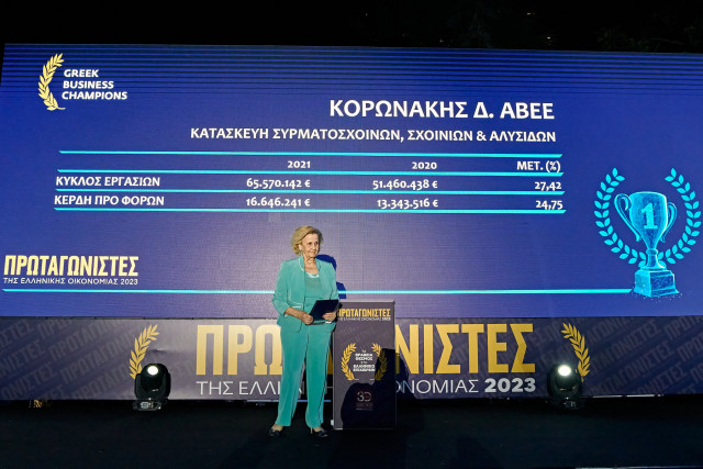 Η Δ.ΚΟΡΩΝΑΚΗΣ ΑΒΕΕ, εκ των Πρωταγωνιστών της Ελληνικής Οικονομίας για το 2023
